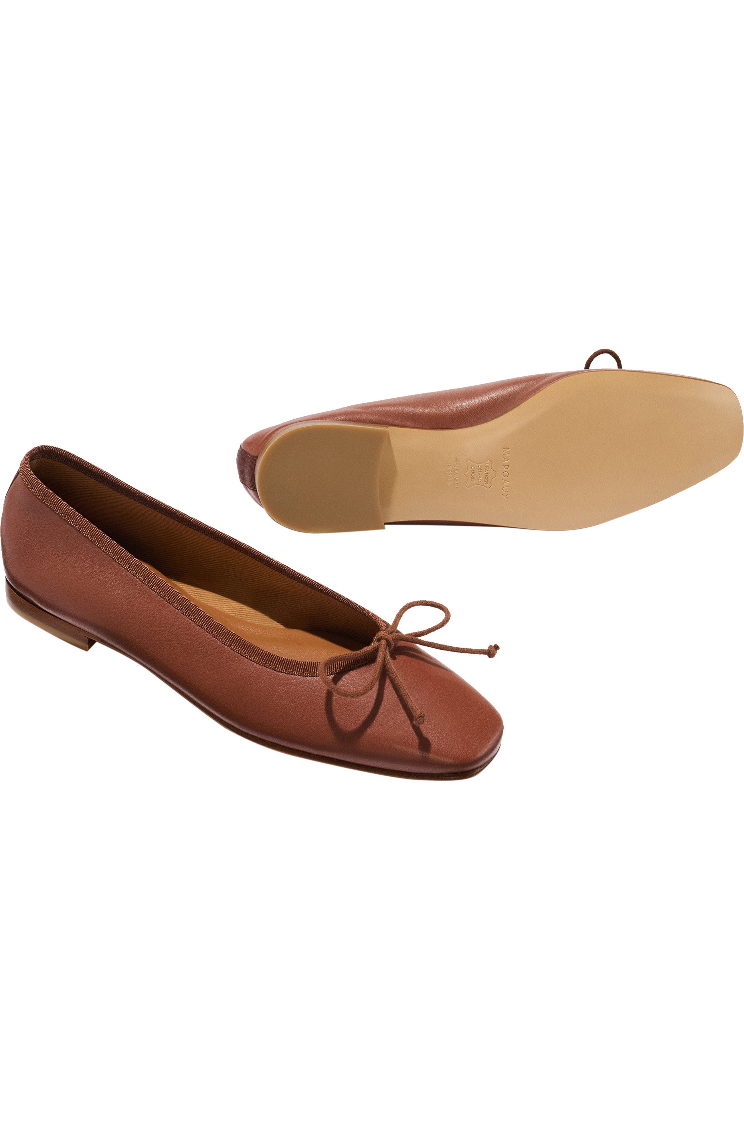 The Fonteyn Flats, Alternate, color, Cognac Nappa