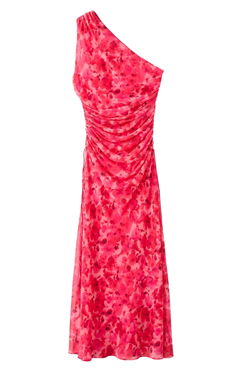 MANGO Floral Print Asymmetric Dress, Main, color,