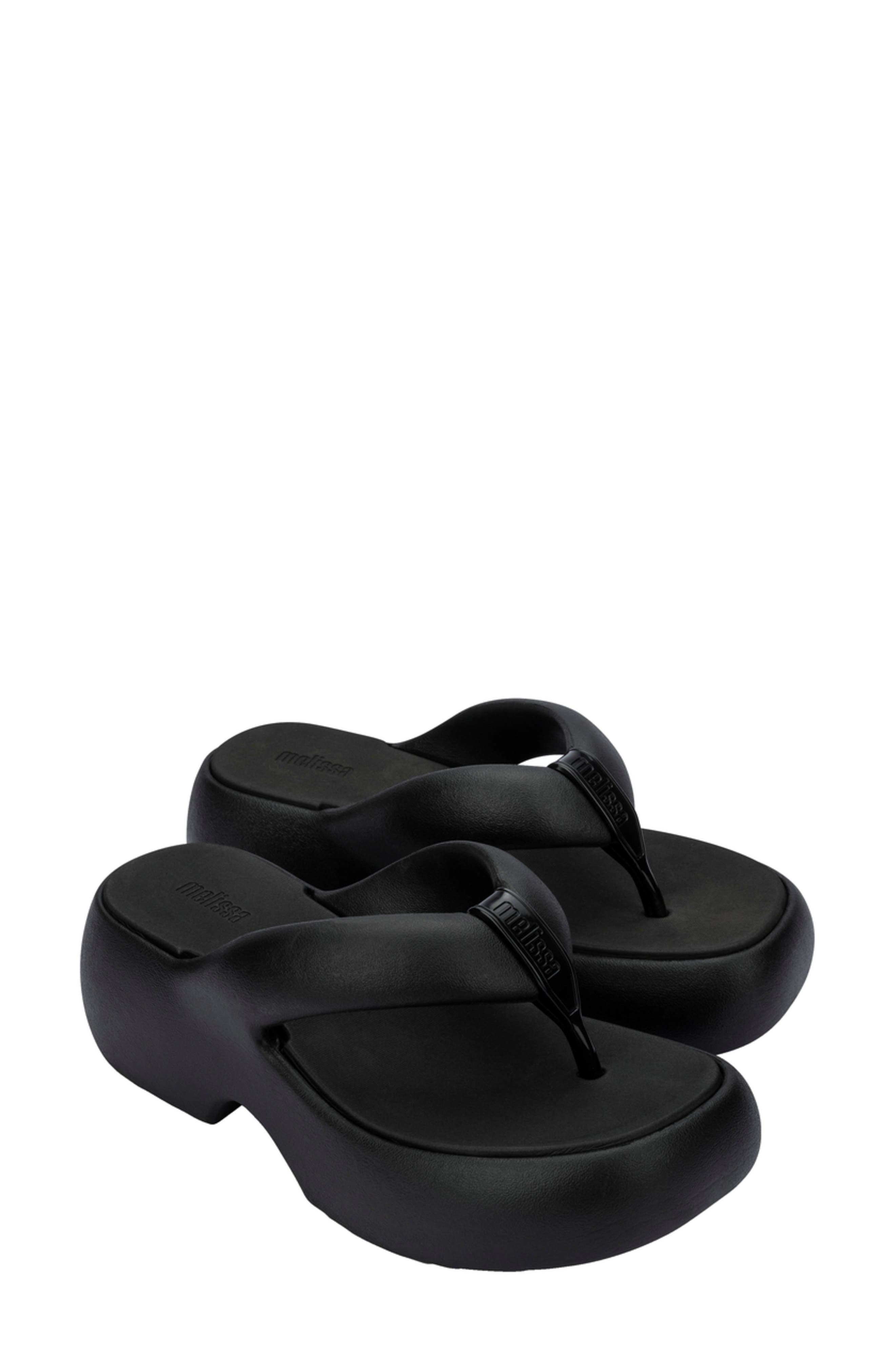 Melissa Free Fuzzy Water Resistant Platform Flip Flip, Main, color, 