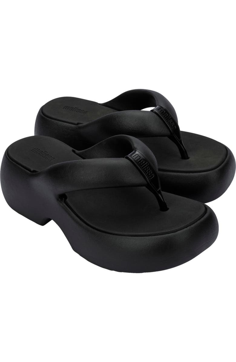 Melissa Free Fuzzy Water Resistant Platform Flip Flip, Main, color,