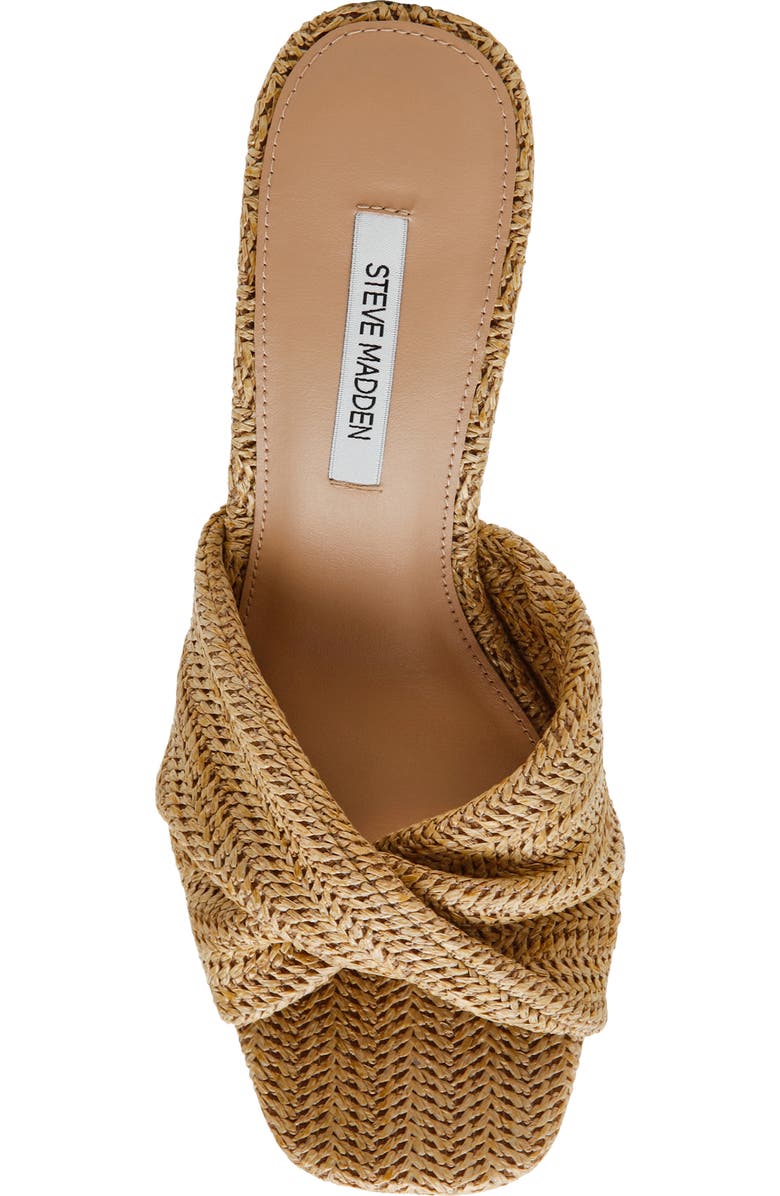 Steve Madden Laelia Wedge Slide Sandal, Alternate, color, Natural Raffia