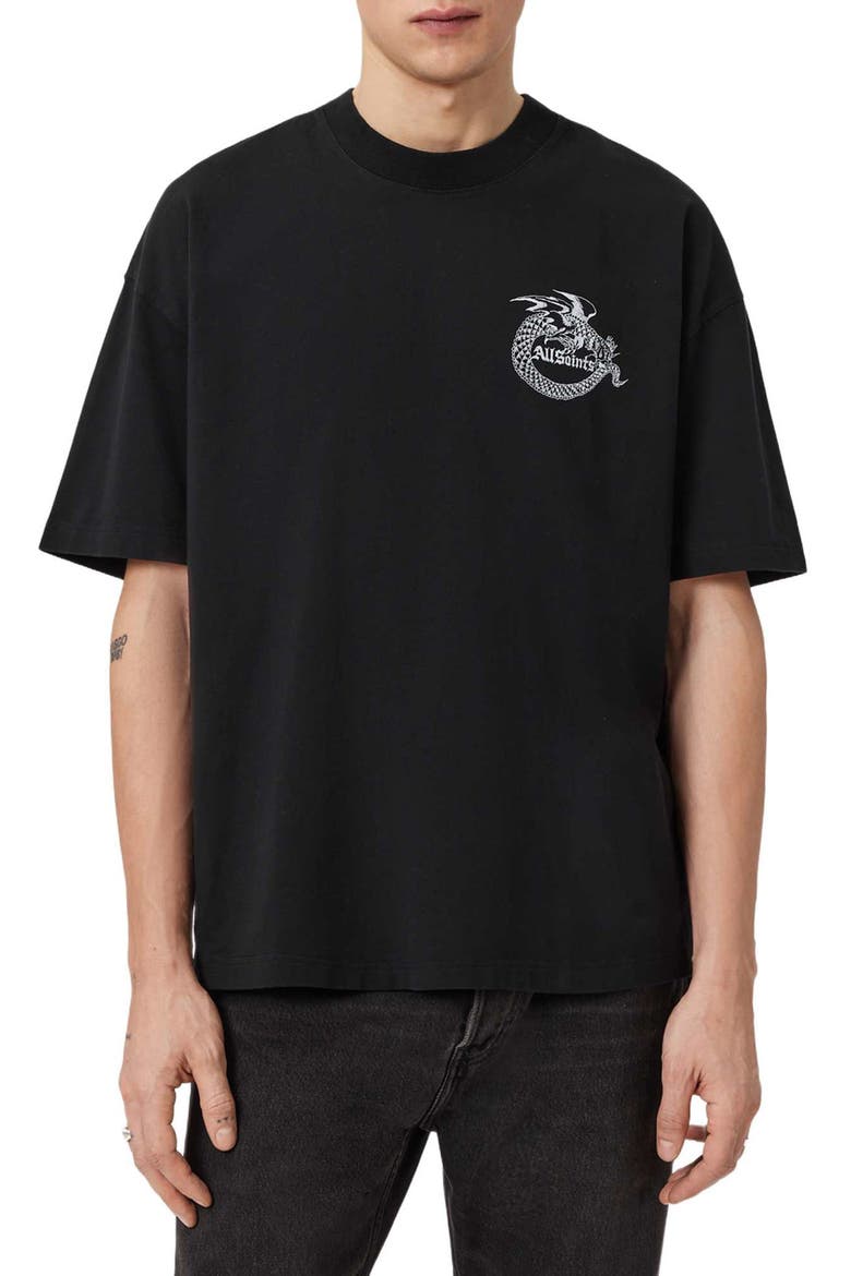 Terra Cotton Graphic T-Shirt, Main, color, JET BLACK