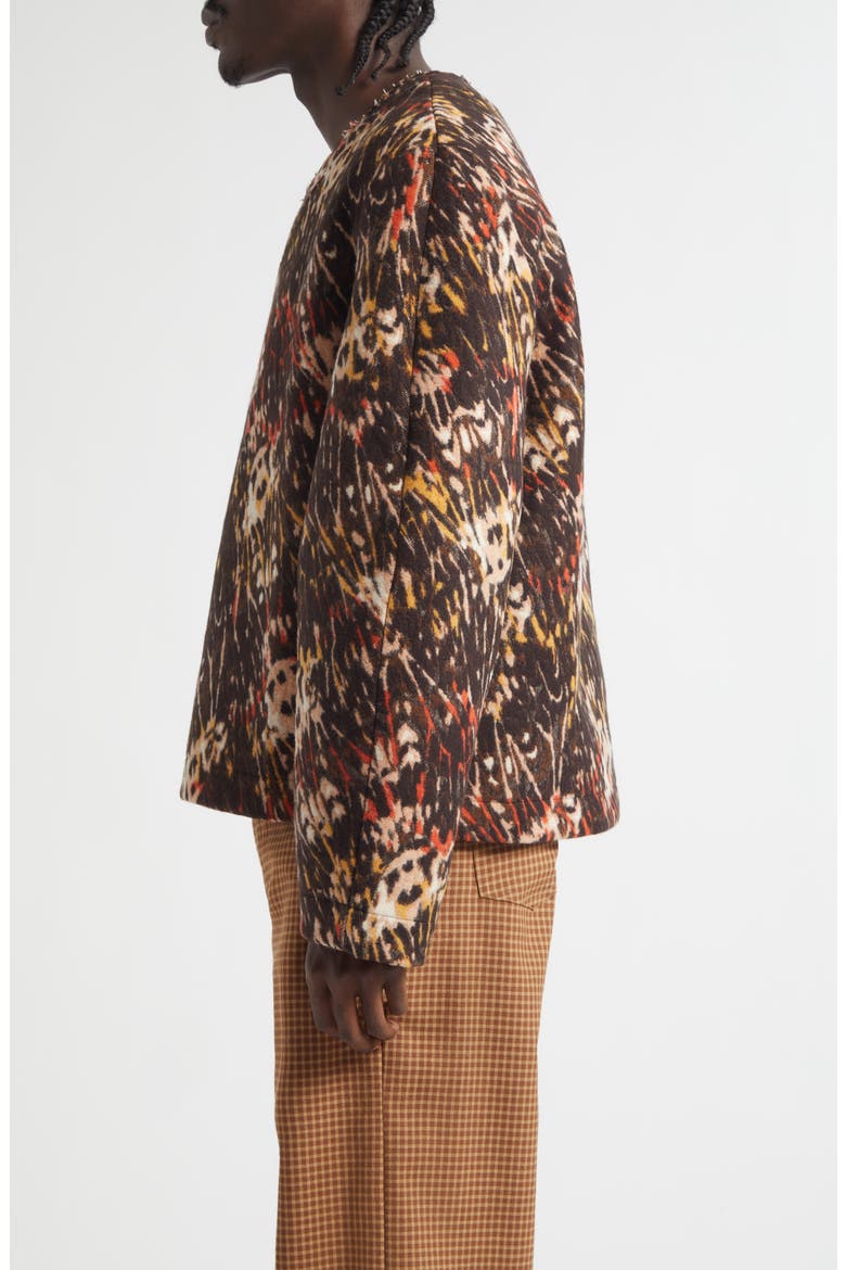 Agustin Wool Blend Sweater, Alternate, color, BEDOUIN MELANGE