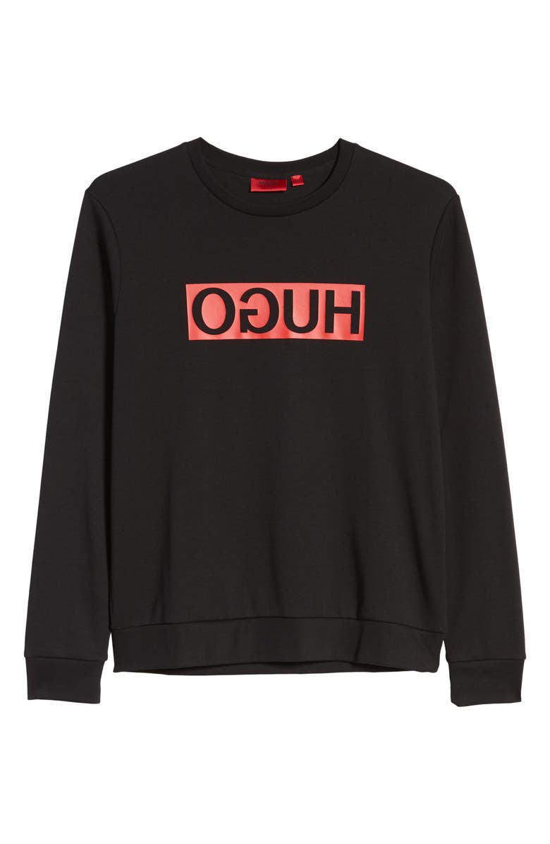 HUGO Dicago Regular Fit Crewneck Sweatshirt, Alternate, color, 