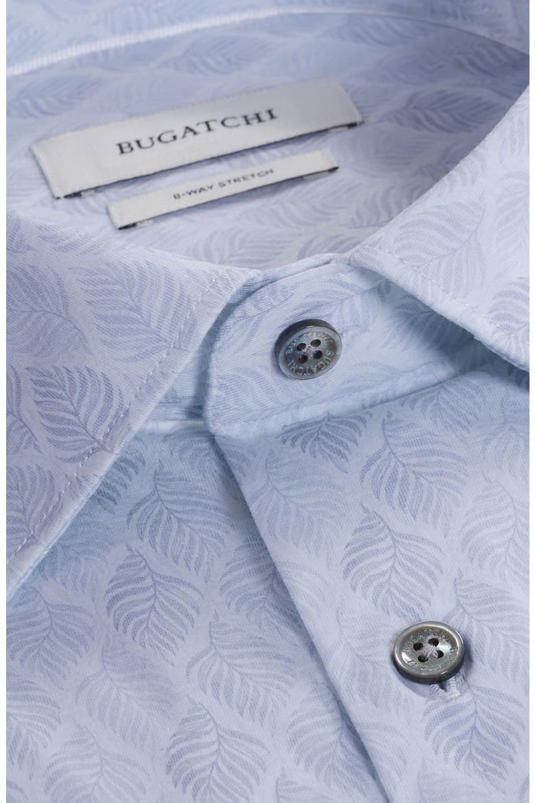 James OoohCotton® Leaf Print Button-Up Shirt, Alternate, color, PLATINUM