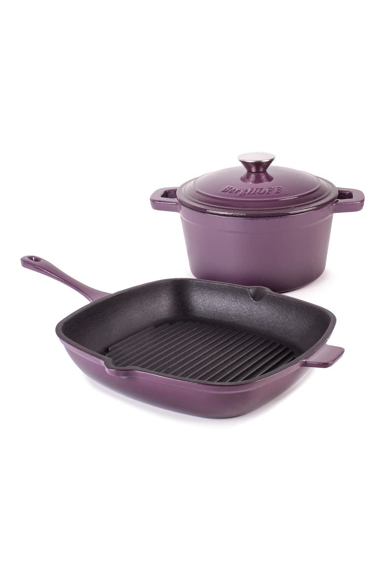 Neo 3-Piece Cast Iron Set, Main, color, PURPLE