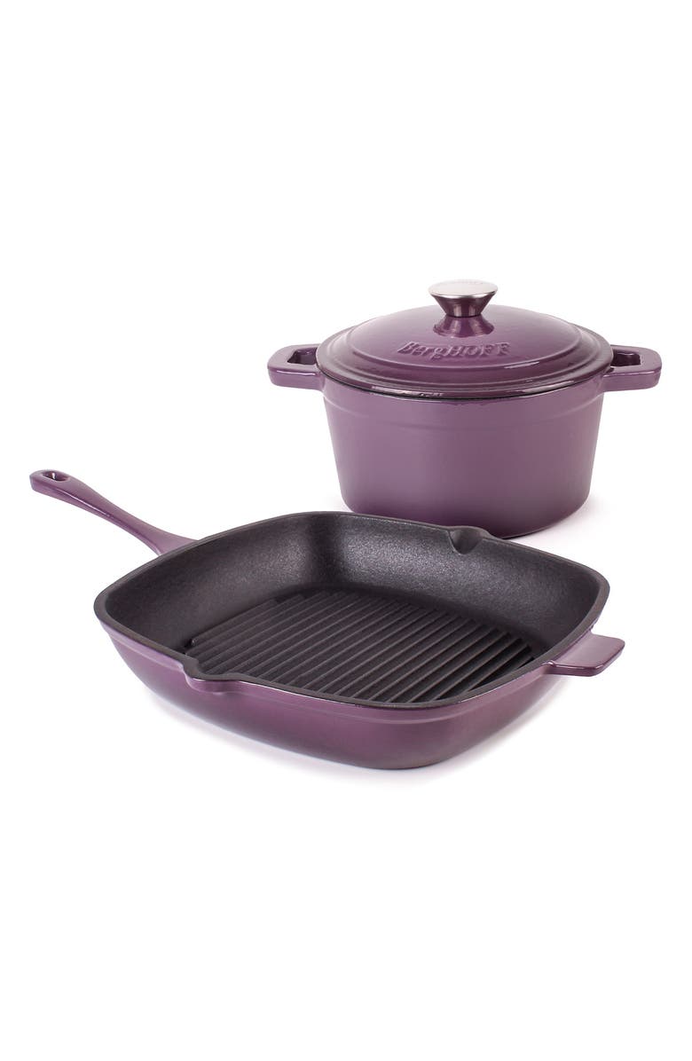 BergHOFF Neo 3-Piece Cast Iron Set, Main, color, Purple