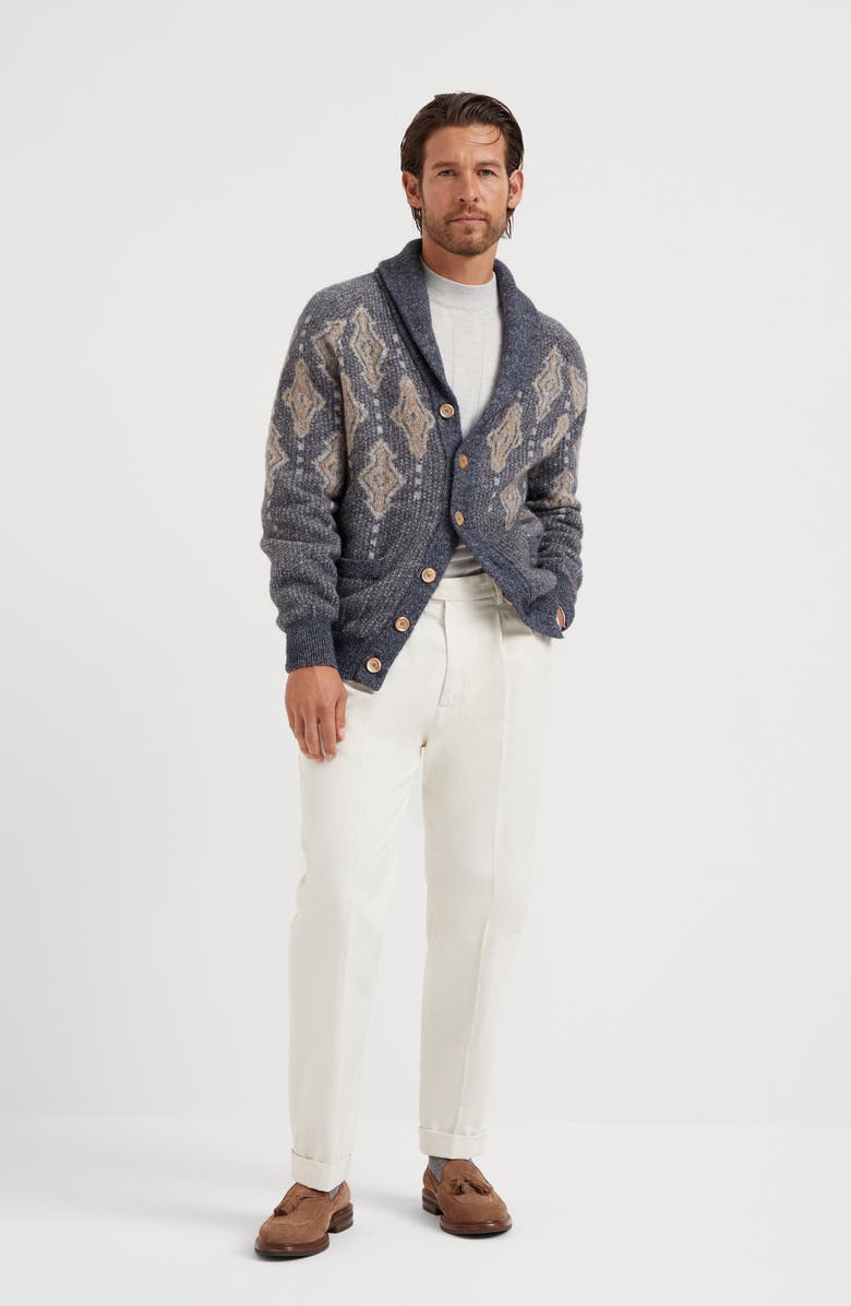 Brunello Cucinelli Jacquard cardigan, Alternate, color, 