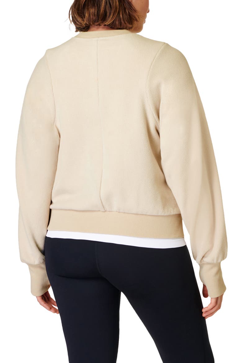 Compass Seam Detail Sweatshirt, Alternate, color, DOVE BEIGE