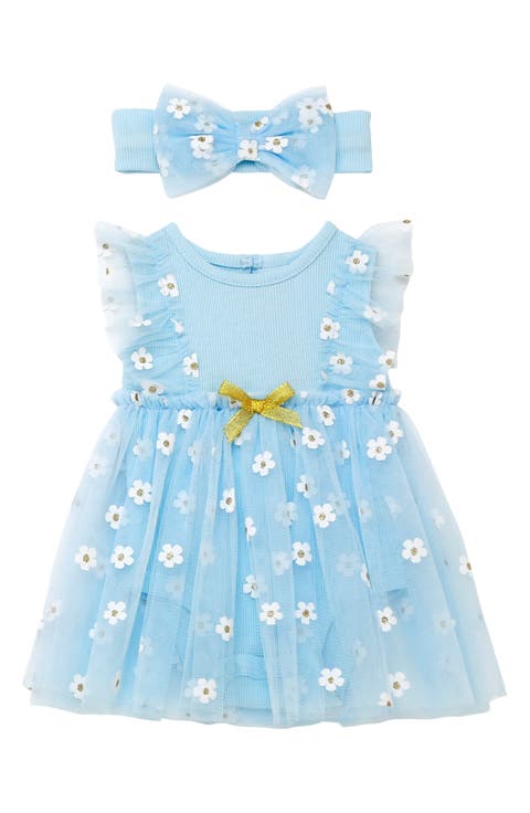 Tulle Ruffle Dress & Headband Set (Baby)