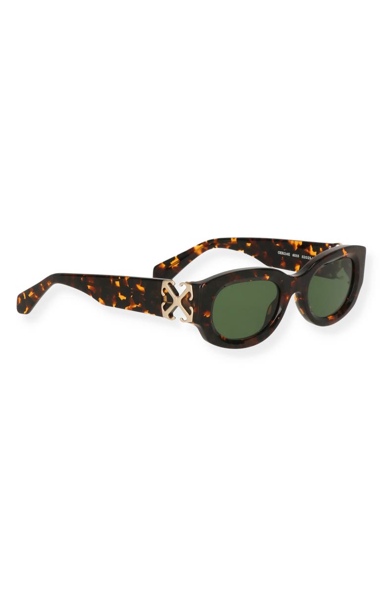 Off-White Palmer 52mm Sunglasses, Alternate, color, Havana Green
