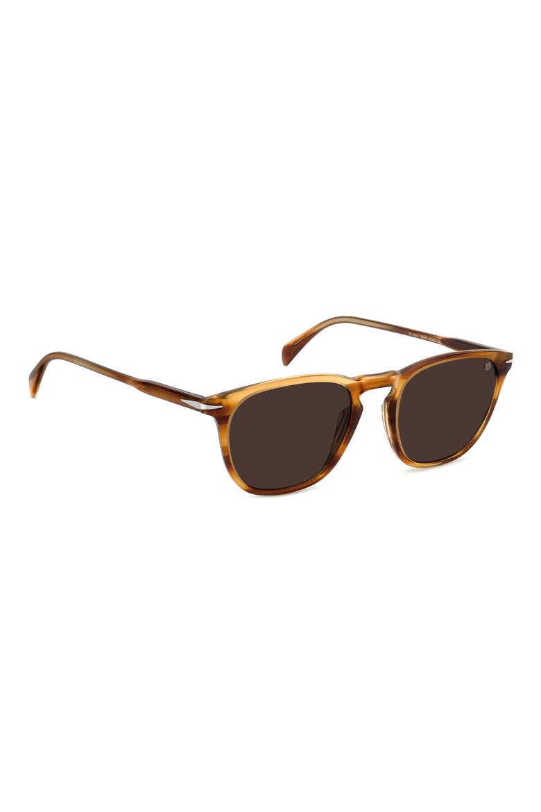 51mm Rectangular Sunglasses, Alternate, color, BROWN HORN/ BROWN