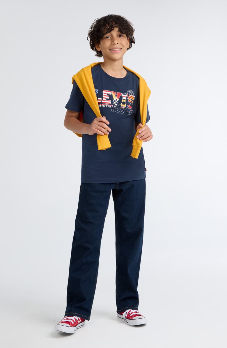 Levi's Kids' 1873 Logo Graphic T-Shirt, Alternate, color, Dress Blues