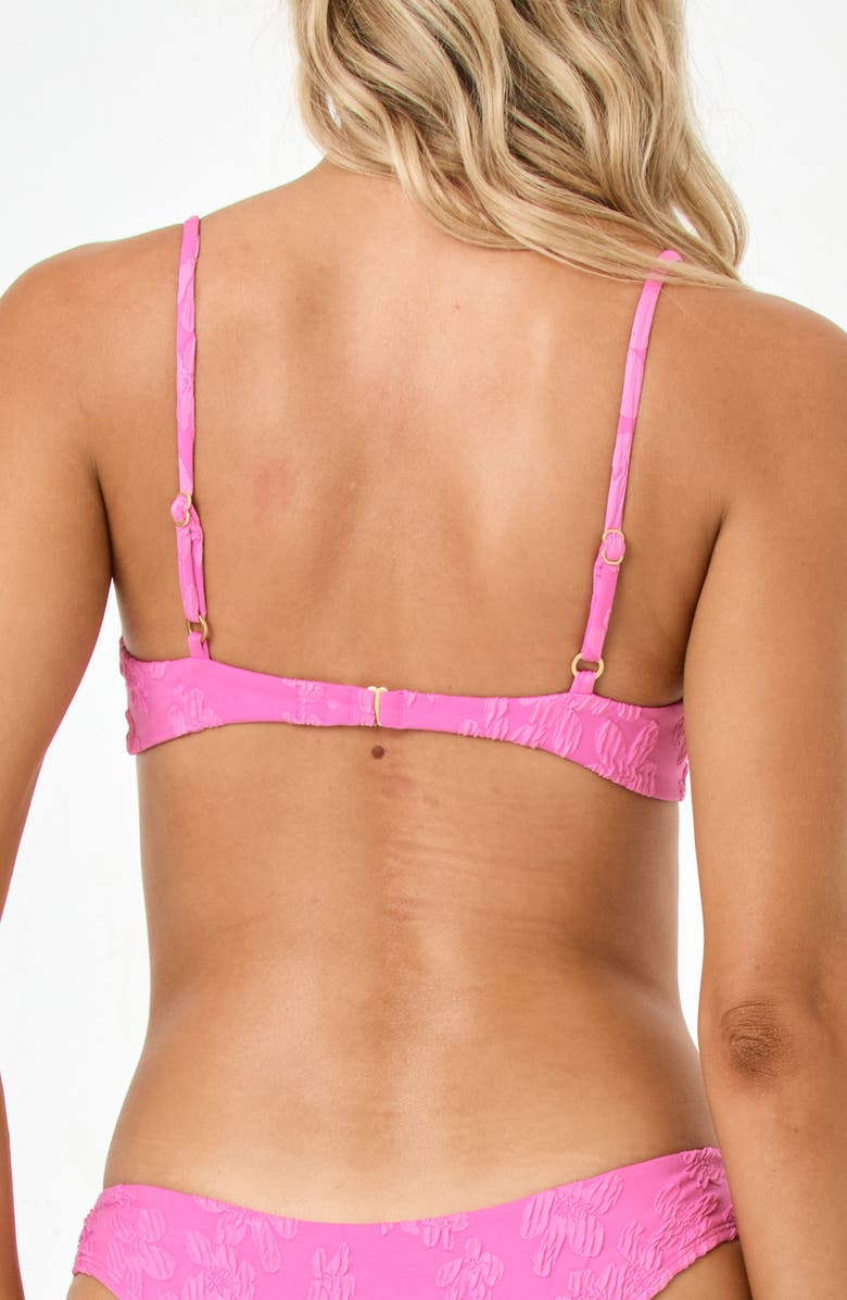 LSPACE Belle Underwire Jacquard Bikini Top, Alternate, color, 