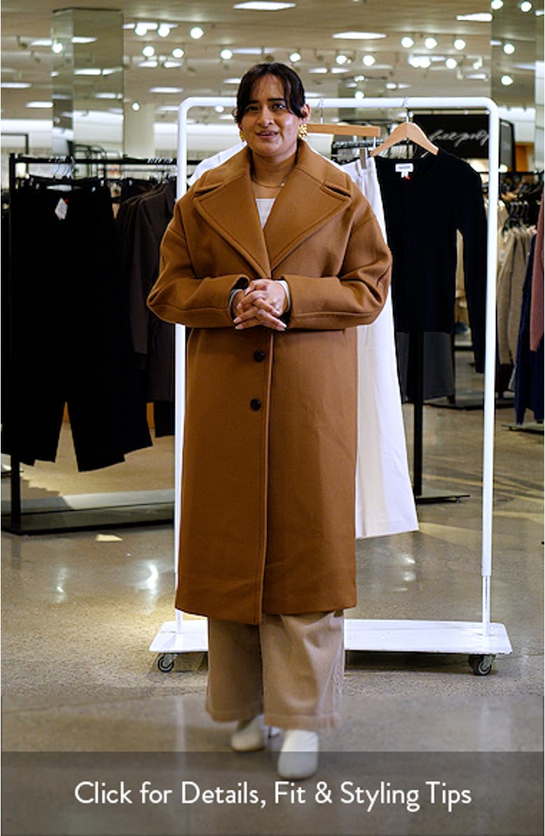 Selection Notched Lapel Virgin Wool Blend Coat, sales video thumbnail