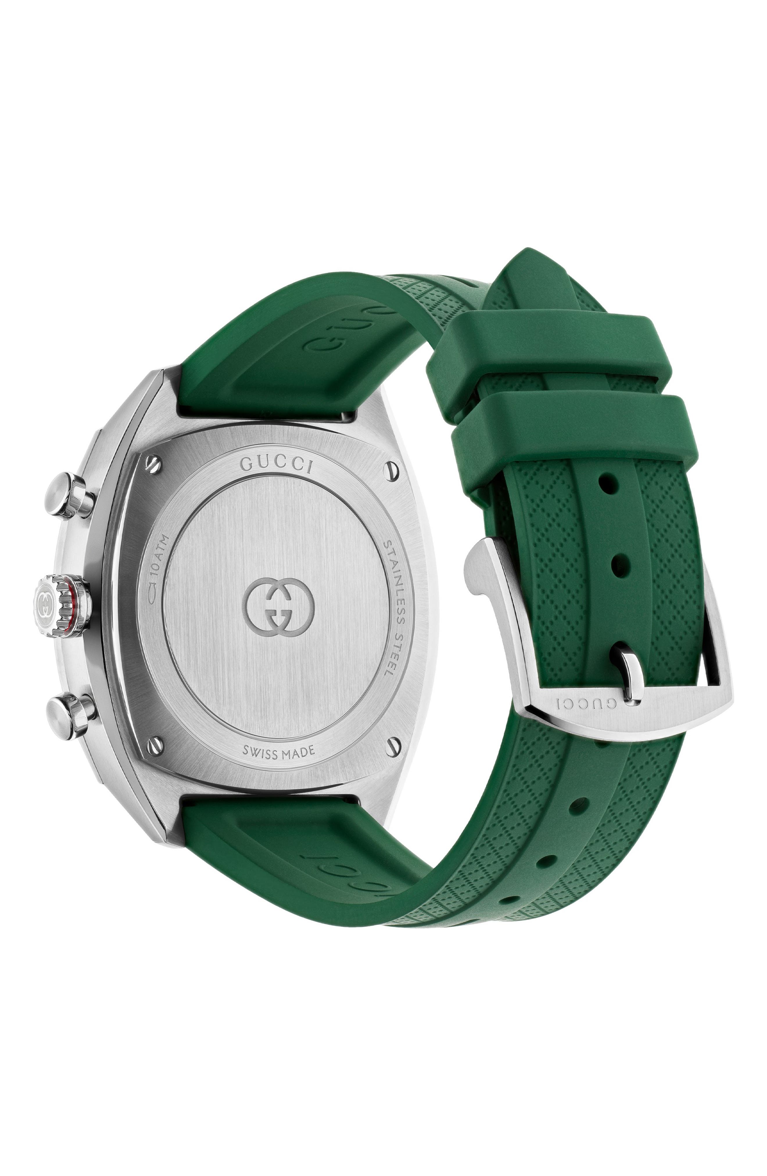 Gucci Interlocking G Chronograph Rubber Strap Watch, 41mm | Nordstrom