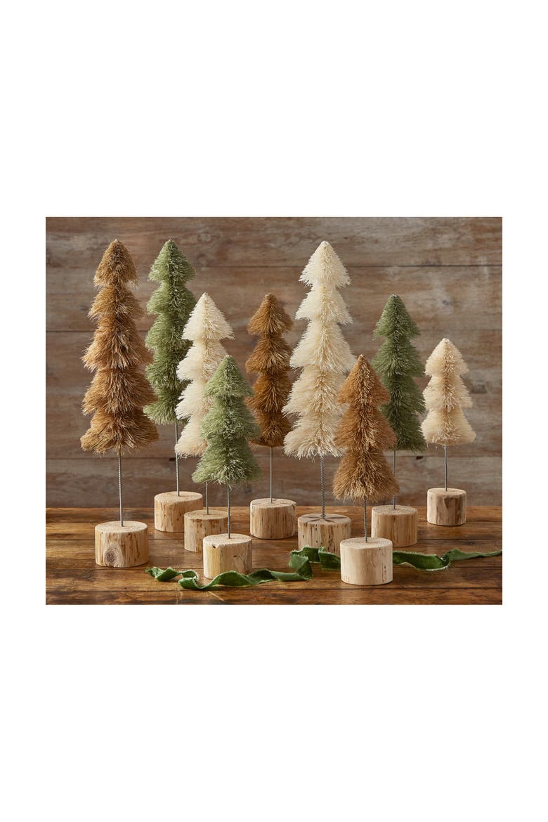 Medium Light Green Sisal Tree Sculpture Holiday Decor, Alternate, color, Green