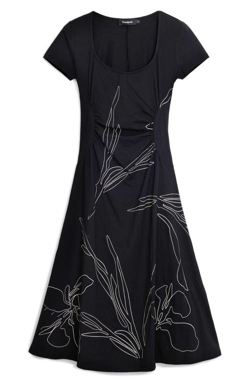 Desigual A-line Midi Dress In Black