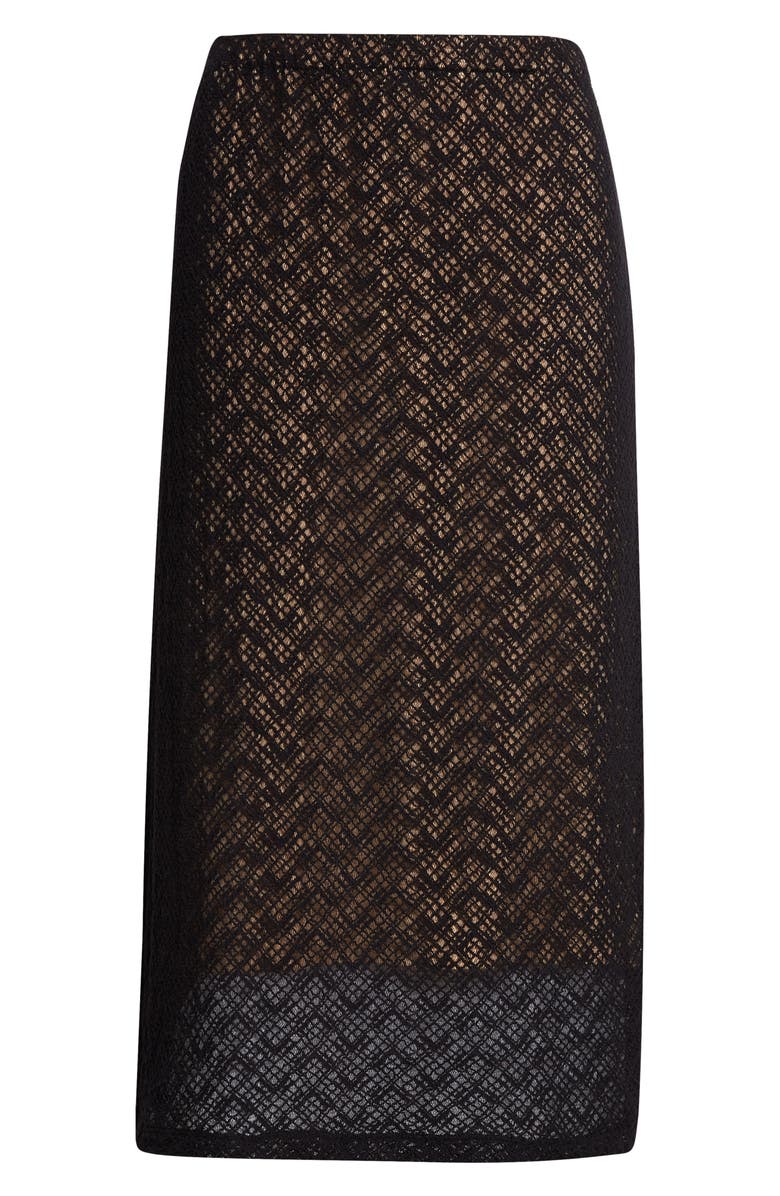 Vince Lace Midi Skirt, Alternate, color, Black