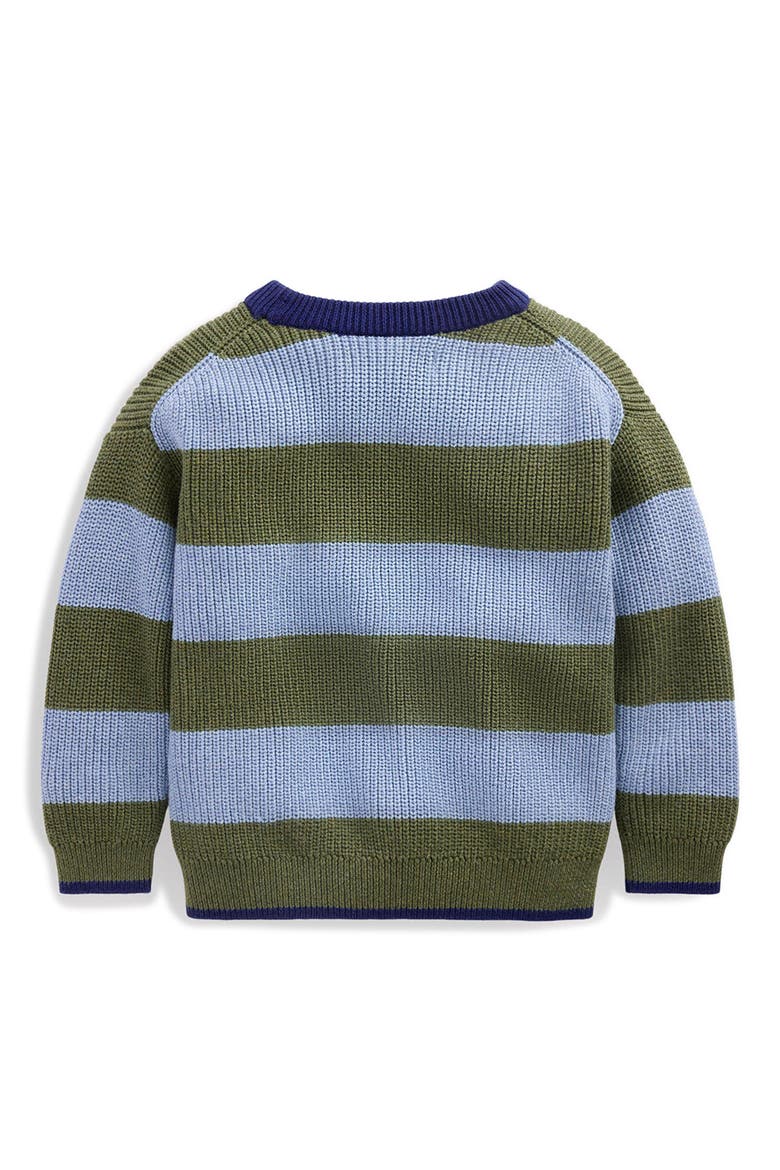 Kids' Chunky Cotton Stripe Sweater, Alternate, color, GREEN STRIPE