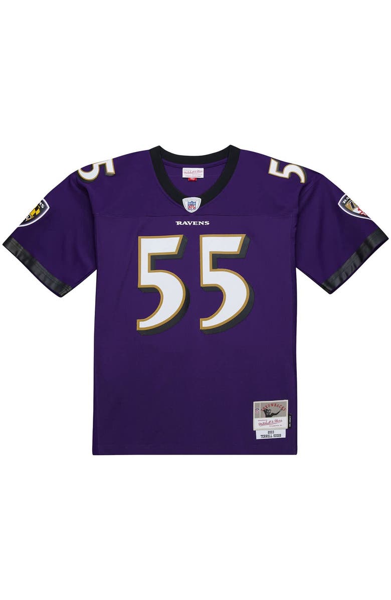 Mitchell & Ness Men's Mitchell & Ness Terrell Suggs Purple Baltimore Ravens 2003 Legacy Replica Jersey, Alternate, color, Purple