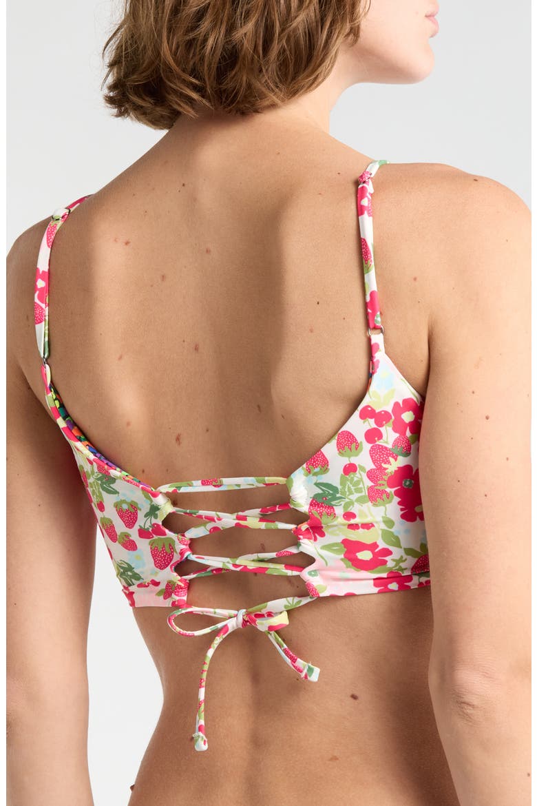 Ceci Reversible Bikini Top, Alternate, color, RED