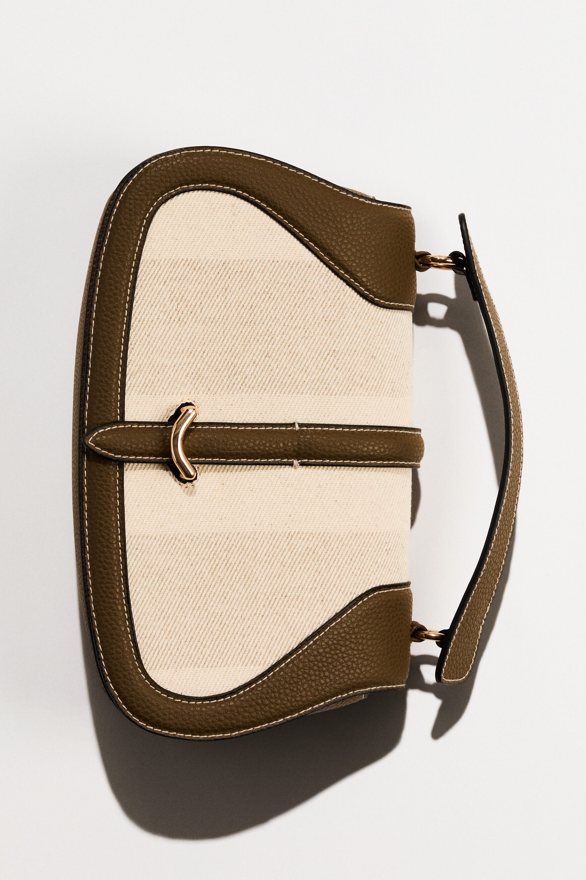 H&M Crossbody Bag, Alternate, color, Khaki Green/Light Beige