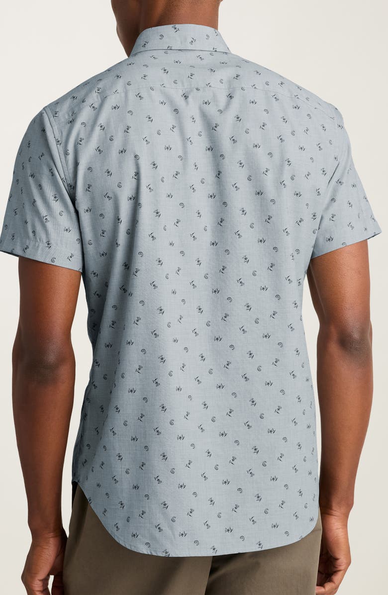 Bonobos Riviera Slim Fit Floral & Paisley Short Sleeve Stretch Cotton Button-Up Shirt, Alternate, color, Flower Toss Paisley
