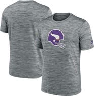 Nike Men's Nike Gray Minnesota Vikings Sideline Velocity Throwback Logo Performance T-Shirt