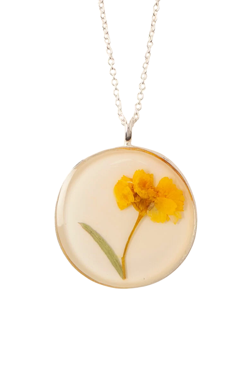 Uncommon Goods Birth Flower Necklace In Gold