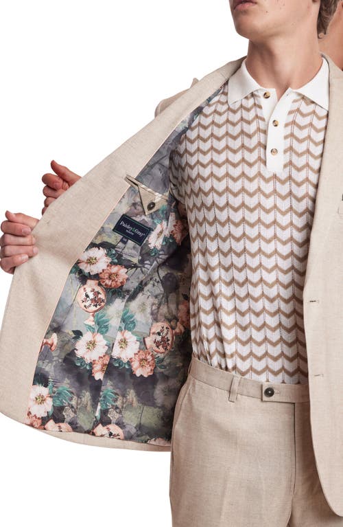 Paisley & Gray Ashton Slim Fit Linen-blend Jacket In Neutral