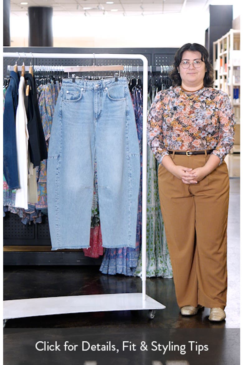 Charlie Super High Waist Crop Barrel Jeans video
