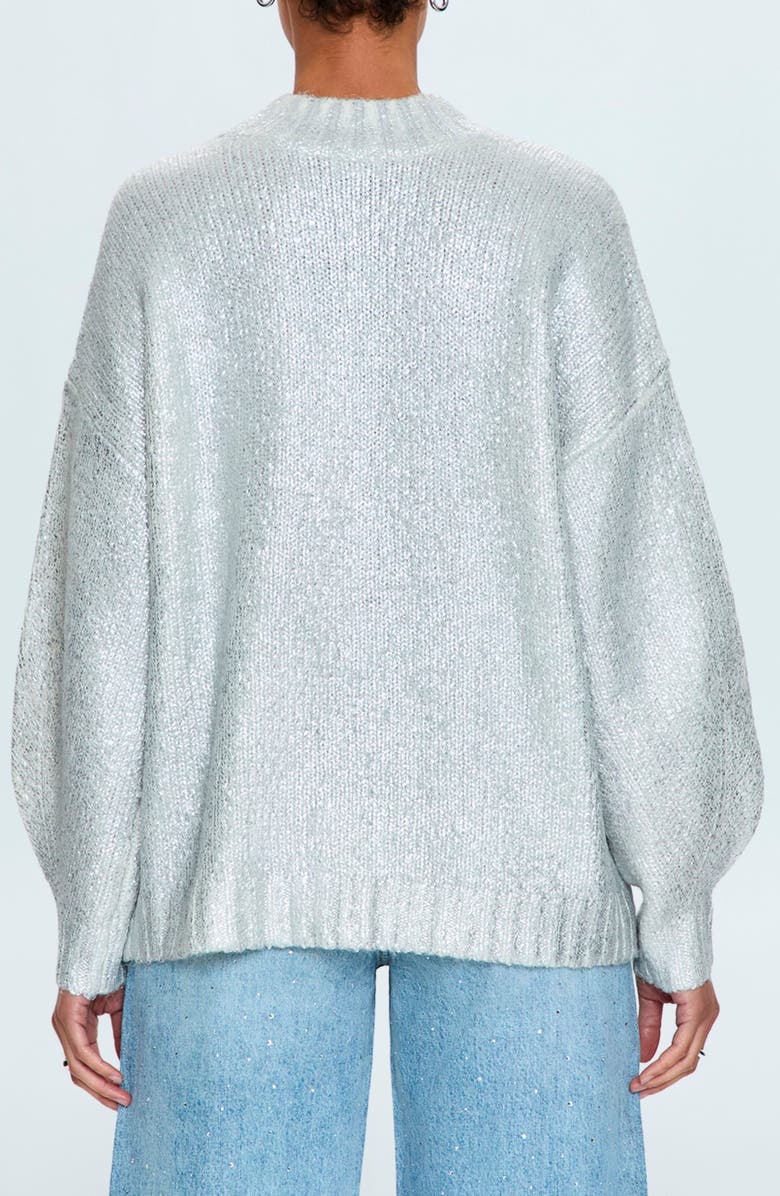 Pistola Carlen Mock Neck Oversize Sweater, Alternate, color, Snow Disco
