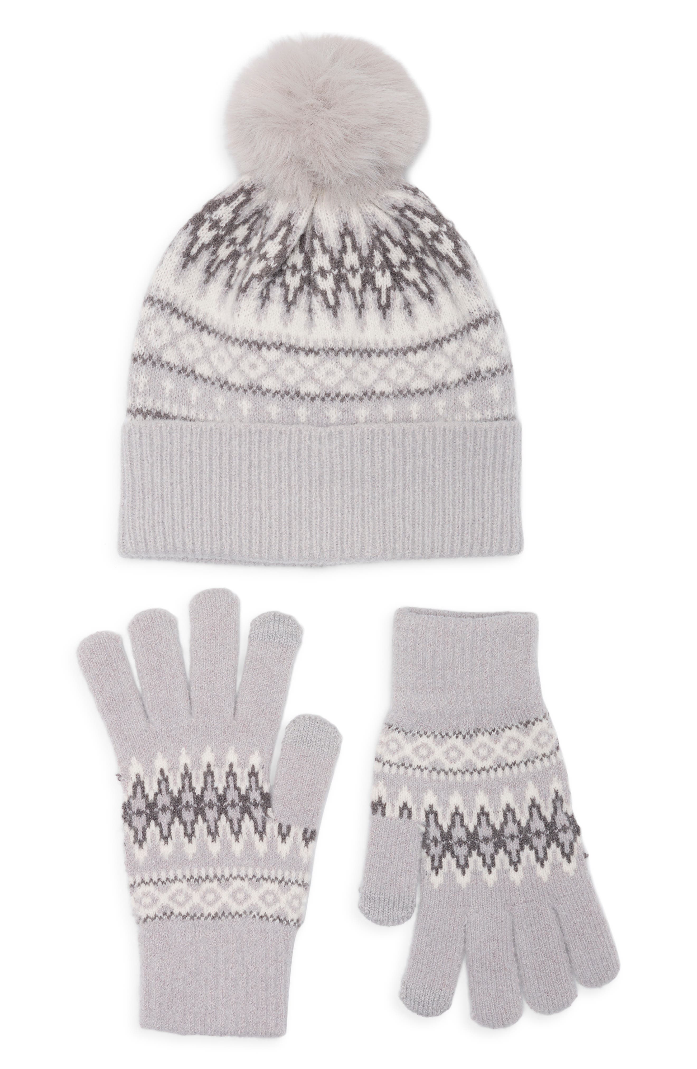 Fair Isle Beanie and Glove Set