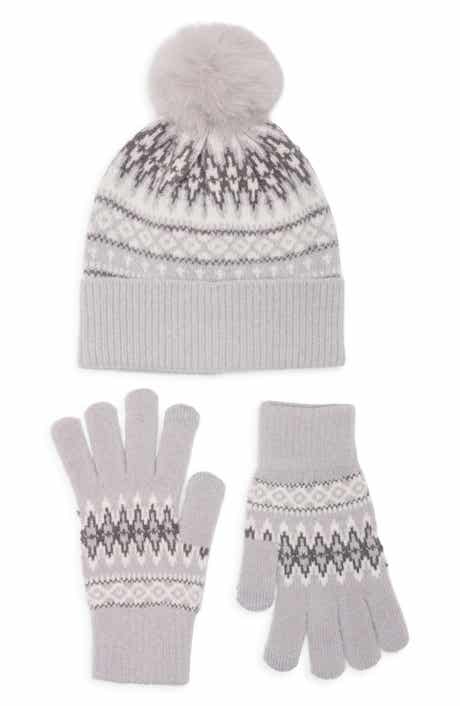 Fair Isle Beanie and Glove Set