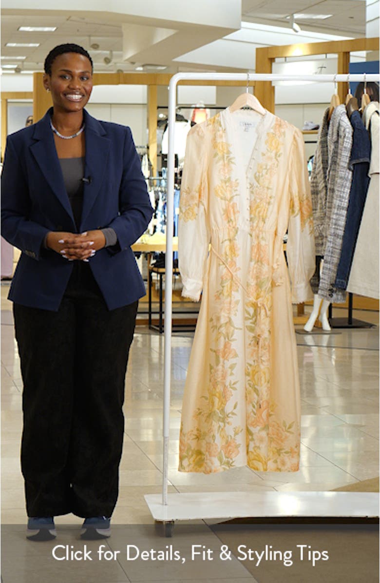 Courtney Placed Floral Long Sleeve Dress, sales video thumbnail