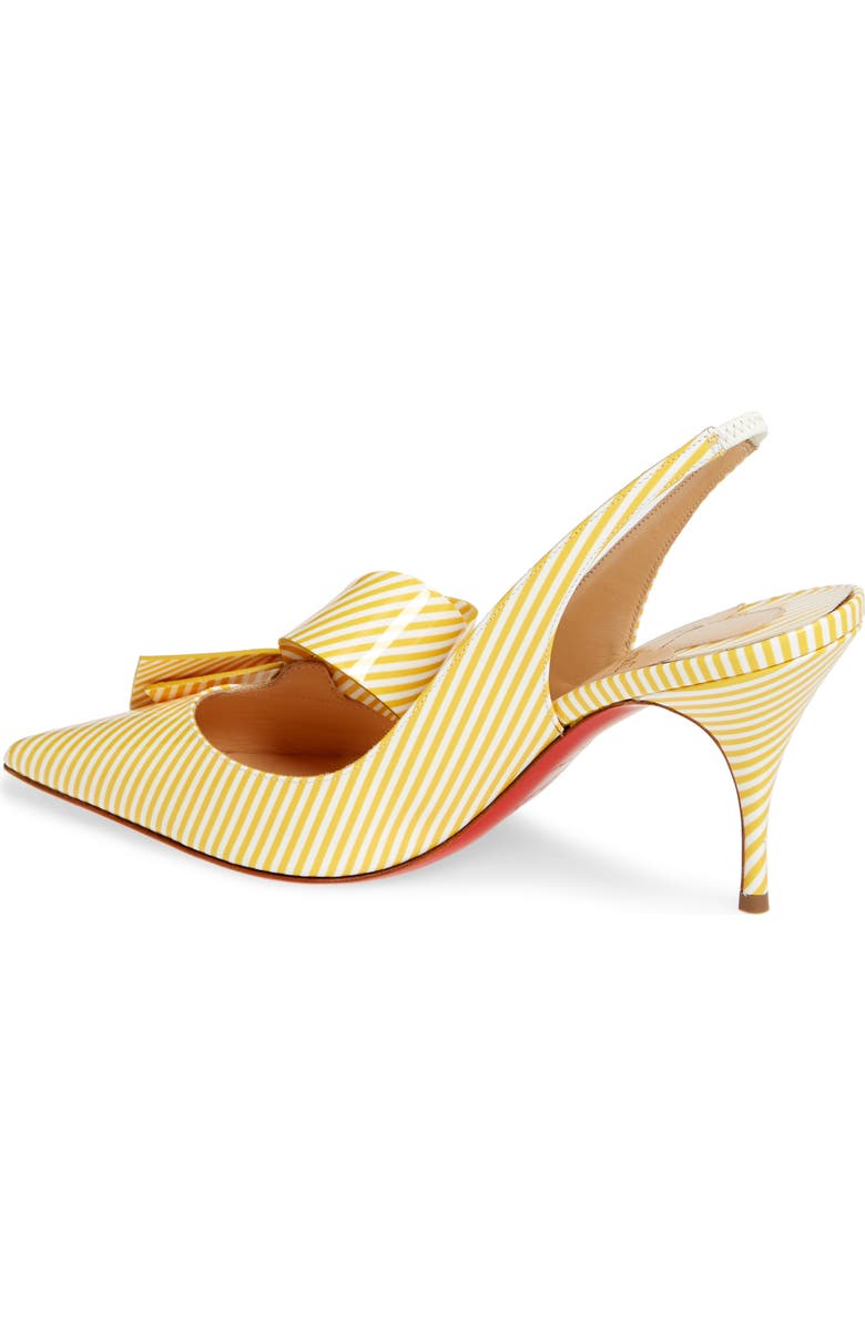 Christian Louboutin Clare Bow Pointed Toe Slingback Pump, Alternate, color,