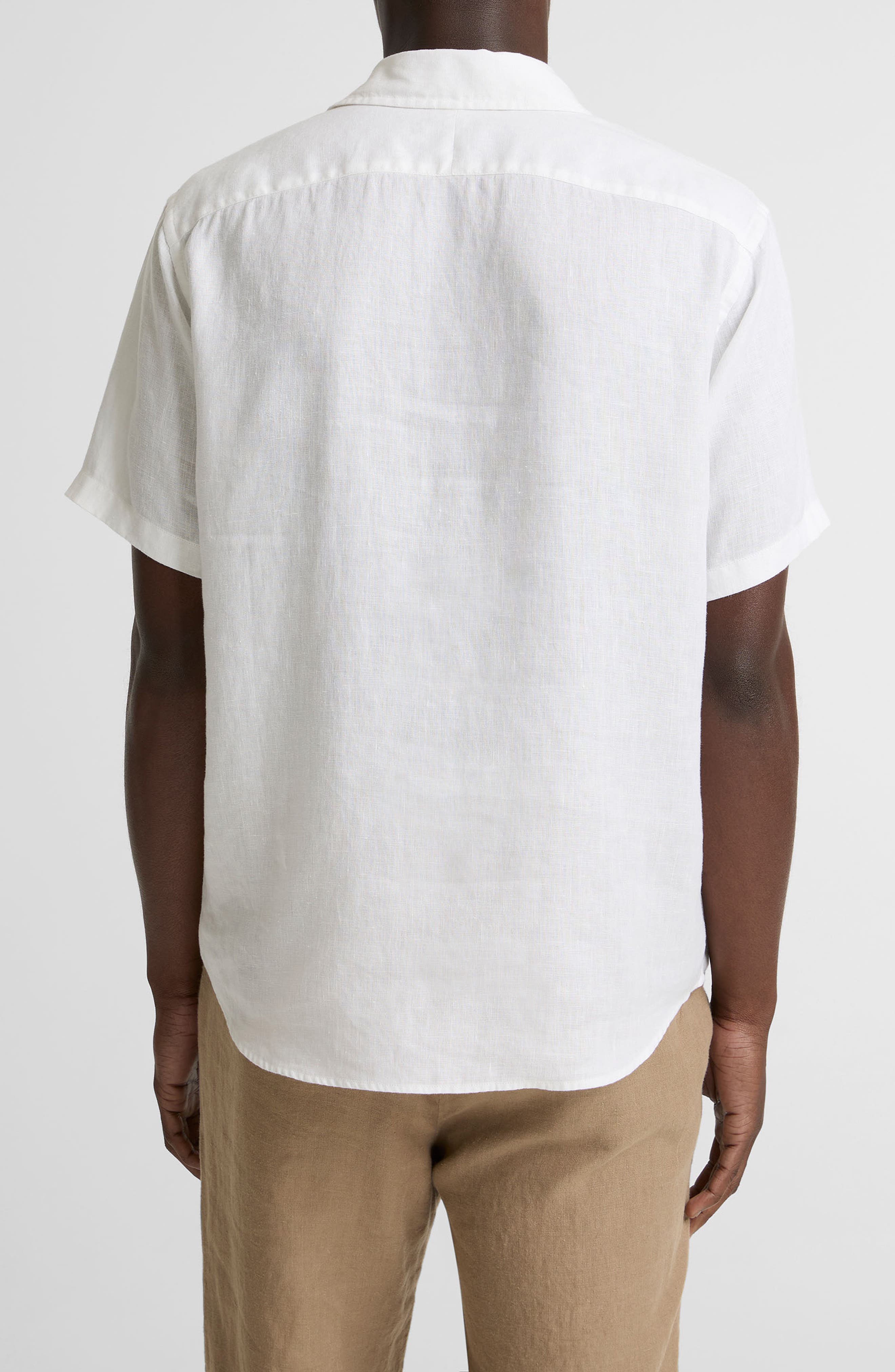 Vince Short Sleeve Linen Popover Shirt (Men) | Nordstrom