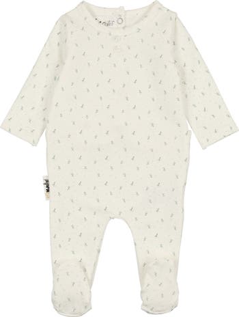 Print Button Accent Footie