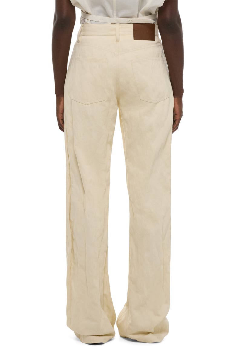 Helmut Lang Metallic Crusable Bootcut Jeans, Alternate, color, Muslin