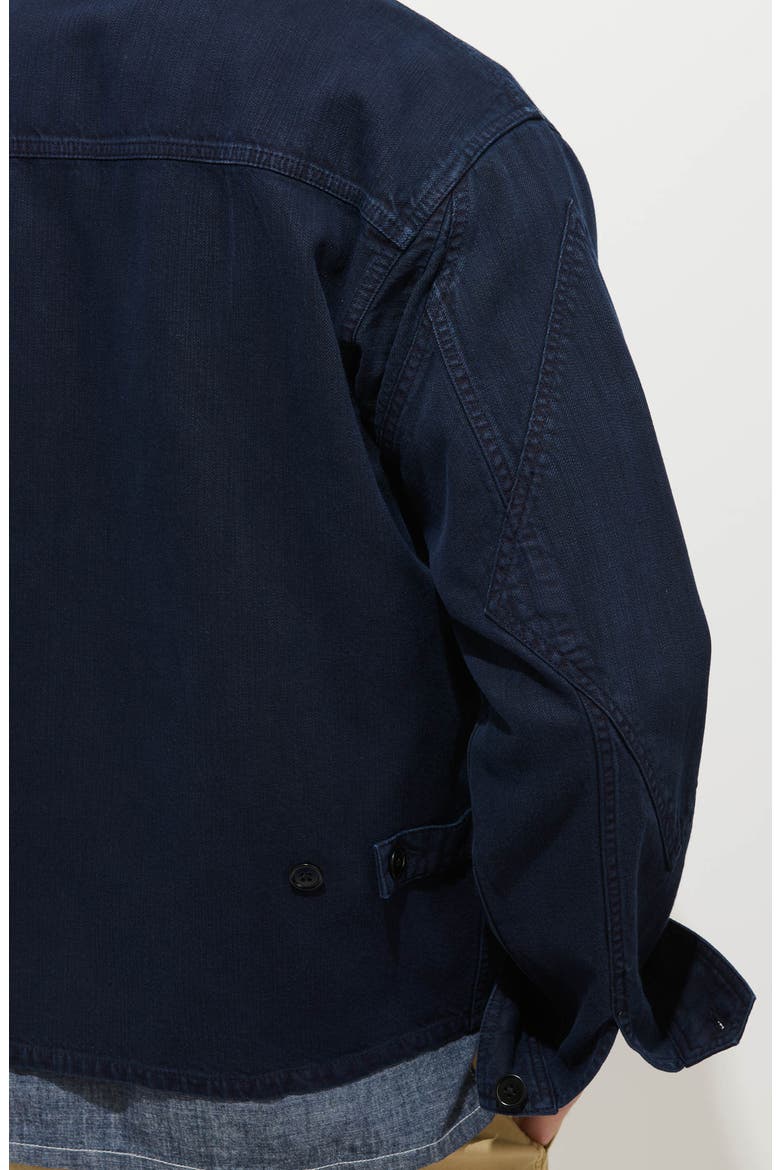 Andre Cotton Blend Twill Jacket, Alternate, color, DARK NAVY