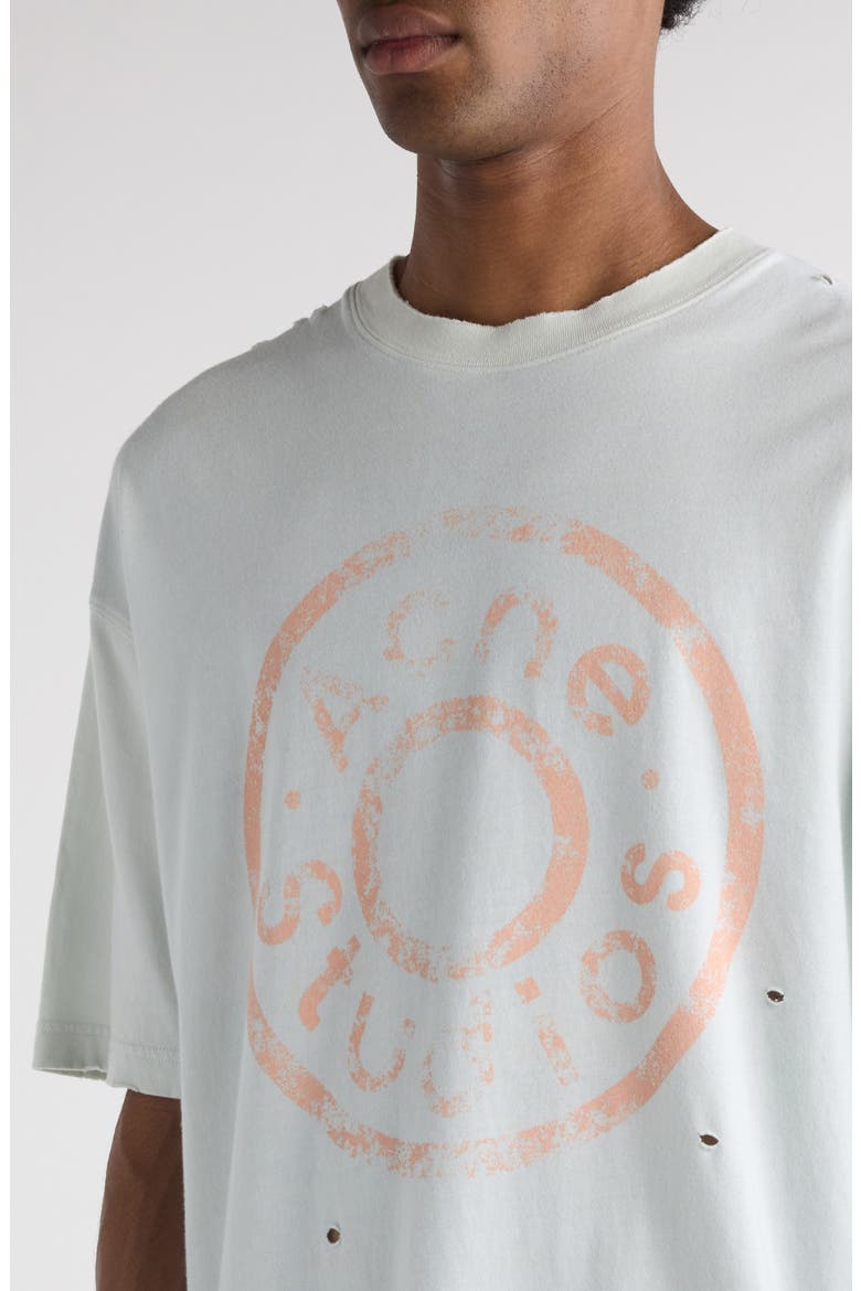Oversize Ripped Logo Graphic T-Shirt, Alternate, color, ICE BLUE