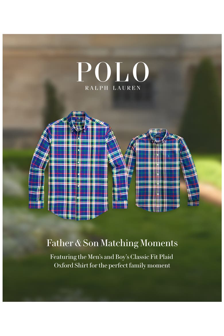 Kids' Classic Oxford Button-Up Shirt, Alternate, color, MULTI