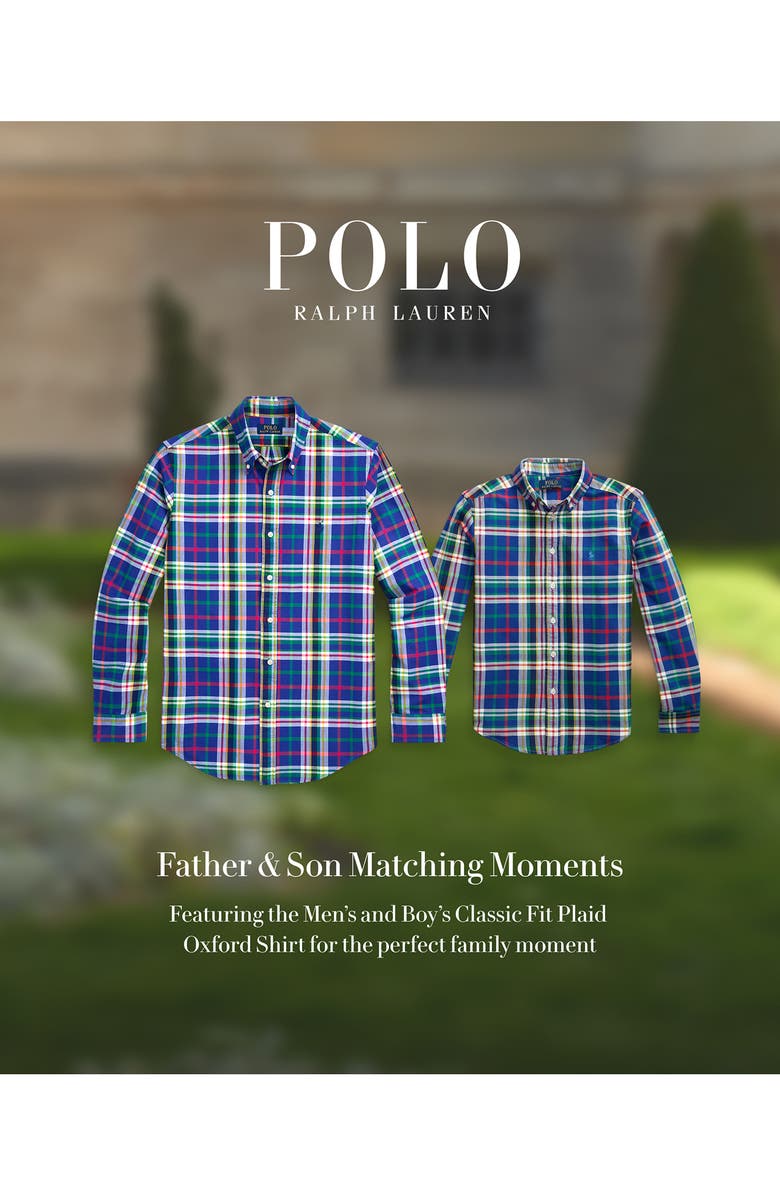 Polo Ralph Lauren Kids' Classic Oxford Button-Up Shirt, Alternate, color, Multi