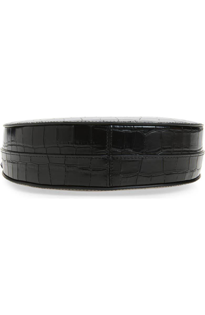 Coperni Swipe Croc Embossed Leather Handbag, Alternate, color, Black