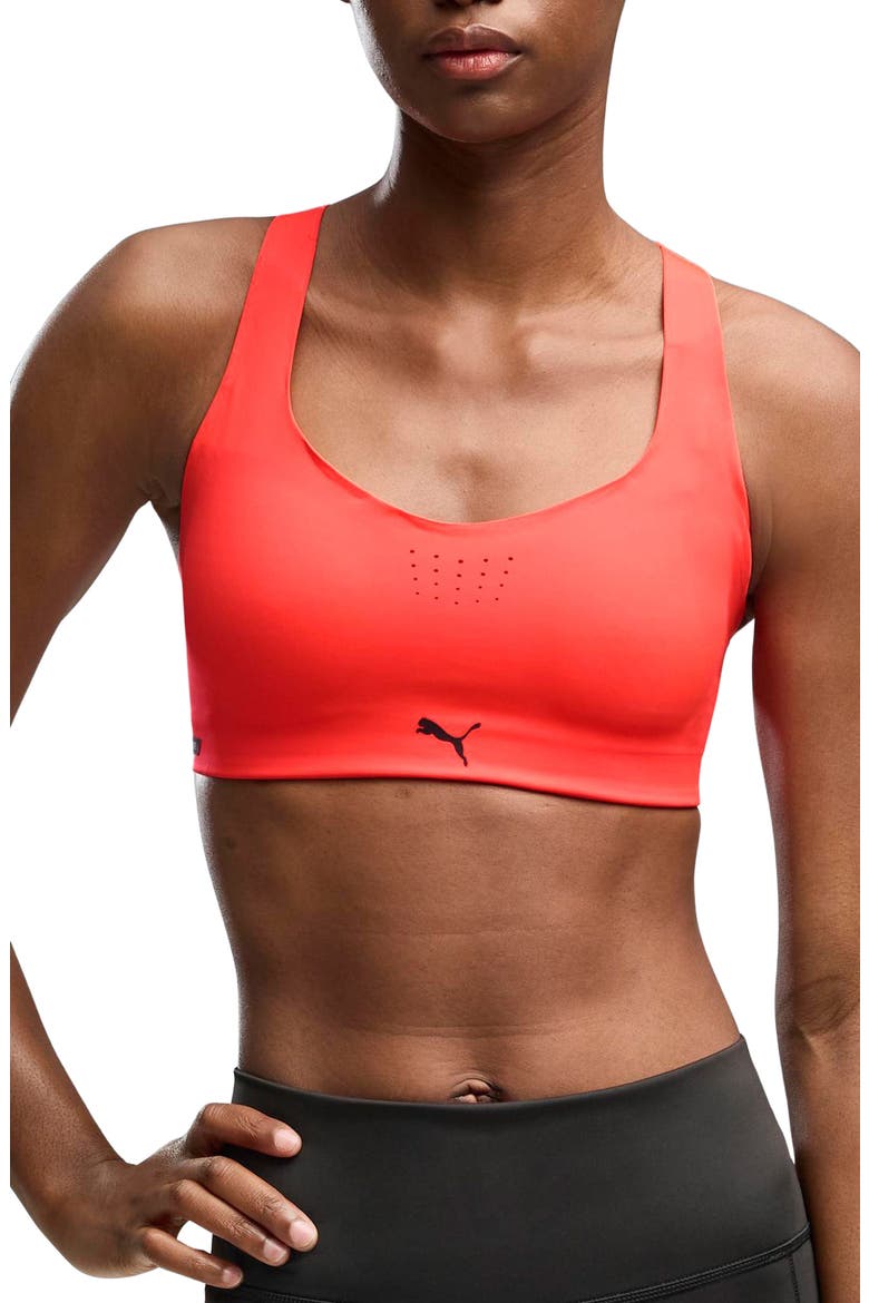 PwrMode Low Impact Sports Bra, Main, color, ULTRA RED