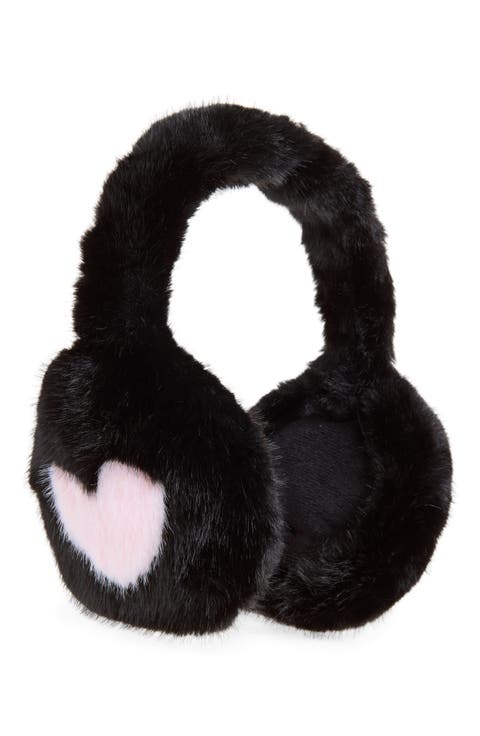 Heart Faux Fur Earmuffs