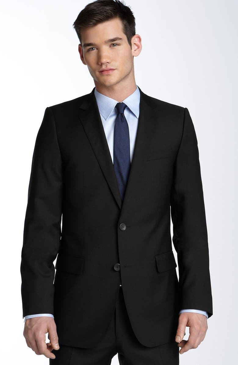 zzDNUHugo Boss HUGO 'Aikonen' Trim Fit Grey Stretch Wool Suit, Main, color,