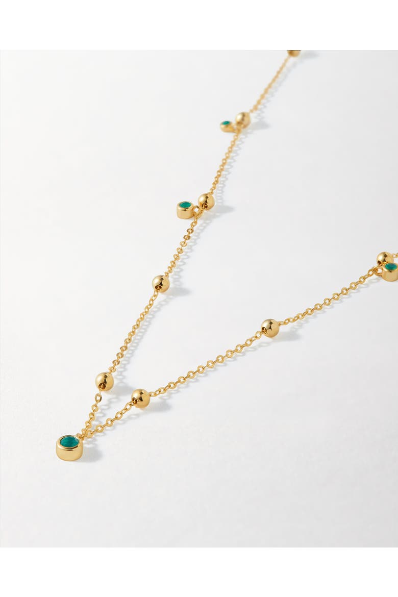 Globe Station Green Onyx Necklace, Alternate, color, Green Onyx