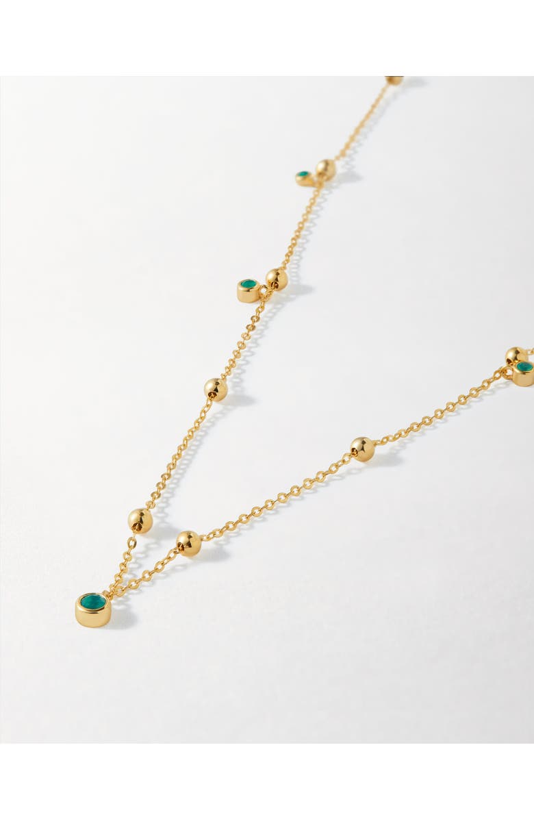 Edge of Ember Globe Station Green Onyx Necklace, Alternate, color, Green Onyx